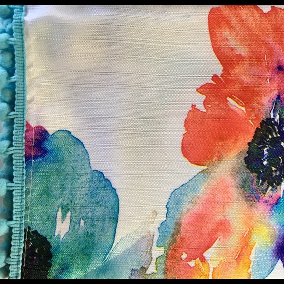 Amarylis Fabric Shower Curtain Pompom Watercolors - Picture 3 of 14